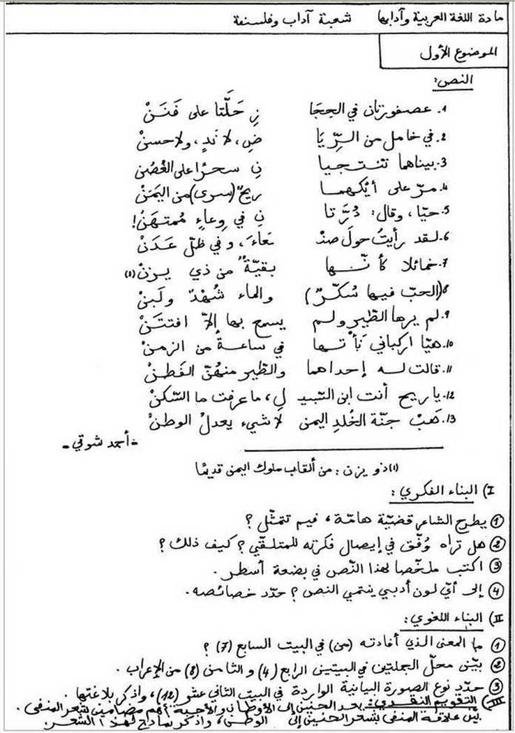 مواضيع في الأدب العربي مع التصحيح: تحضير بكالوريا (شعبة آداب و فلسفة) 1442790