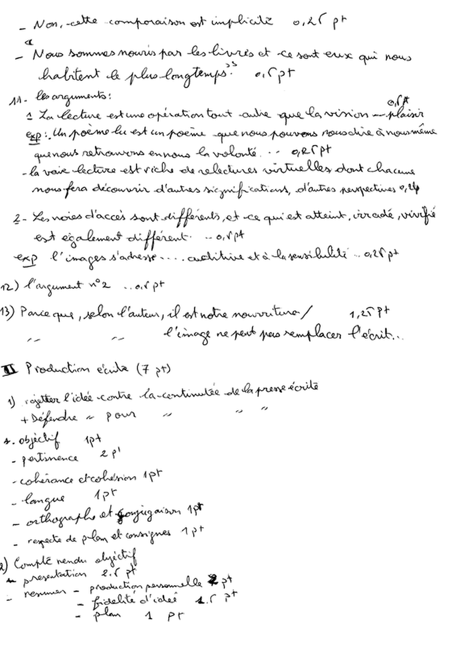نموذج لاختبار الثلاثي الثاني في اللغة الفرنسية سنة ثالثة ثانوي آداب و فلسفة 1542520