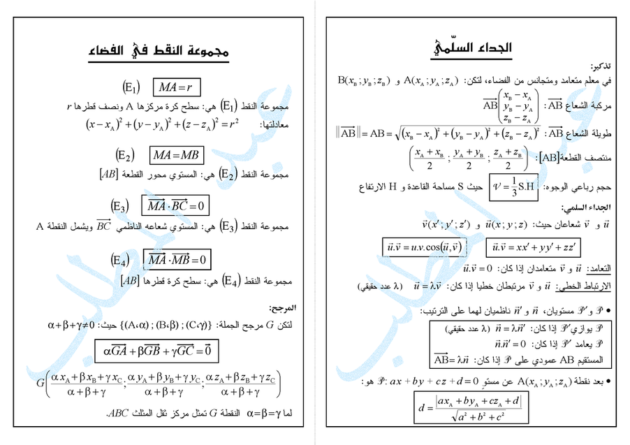 [bac2013] ملخصات الرياضيات السنـة الثالثة ثانوي 2013-2014 6883721